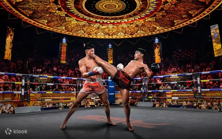 muay thai (boxing) match at rajadamnern stadium